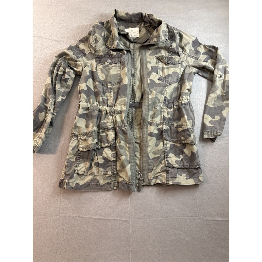 Camouflage Jade & ivory Jacket Women's Large
